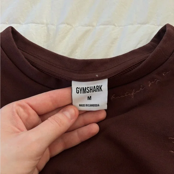 Gymshark Whitney Simmons Brown Long Sleeve Cropped Sweater - Picture 4 of 8